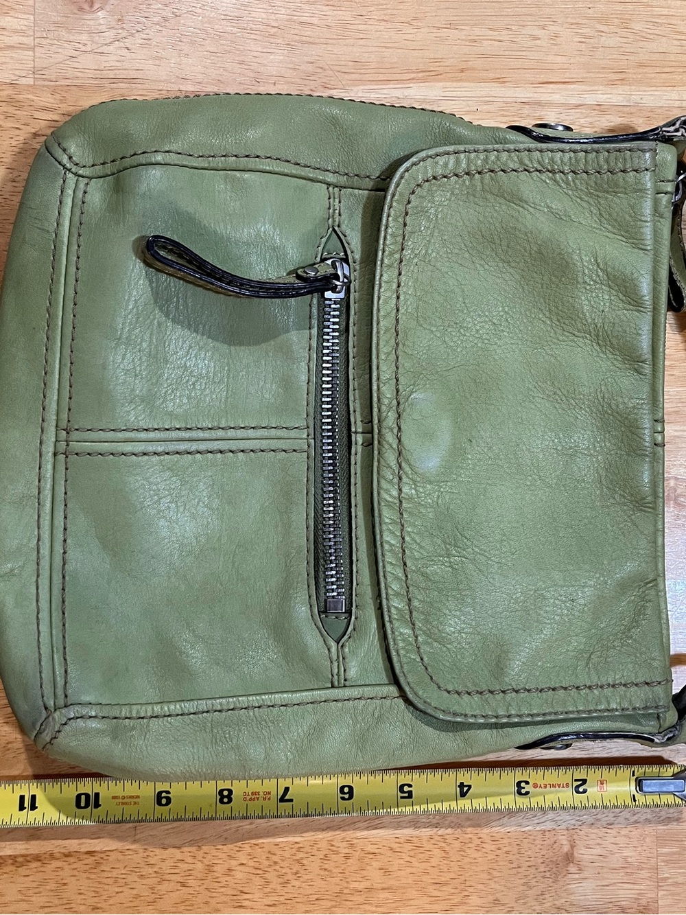 Fossil Green Leather Crossbody - Picture 2 of 4